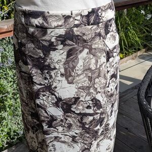 Robert Rodriguez Monochrome Floral Pencil Skirt & Matching Sleeveless Top
